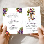 Convite Rustic Purple Fig All in One QR Code Wedding<br><div class="desc">Amaze your guests with this elegant all in one wedding invite featuring beautiful figs and modern typography with QR Code for online RSVP.</div>