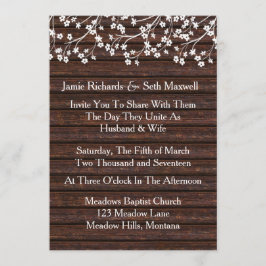 Convite Rustic Romance Weding