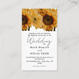 Convite Rustic Sunflower Weditation