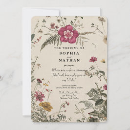 Convite Rustic Vintage para Casamento de Flores Se