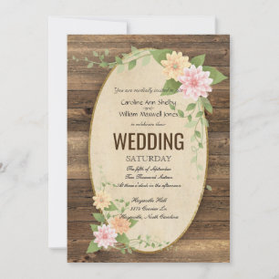 Convite Rustic Vintage Primavera Flower Casation