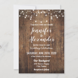 Convite Rustic Wedding