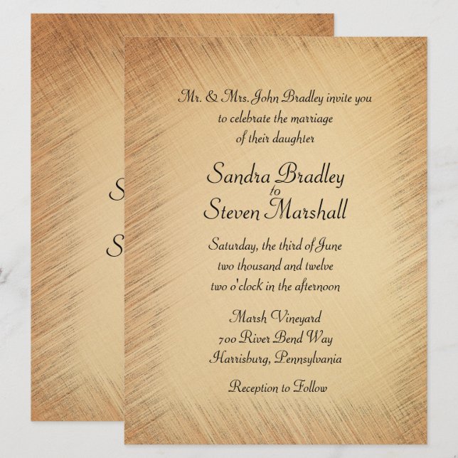 Convite Rustic Wedding (Frente/Verso)