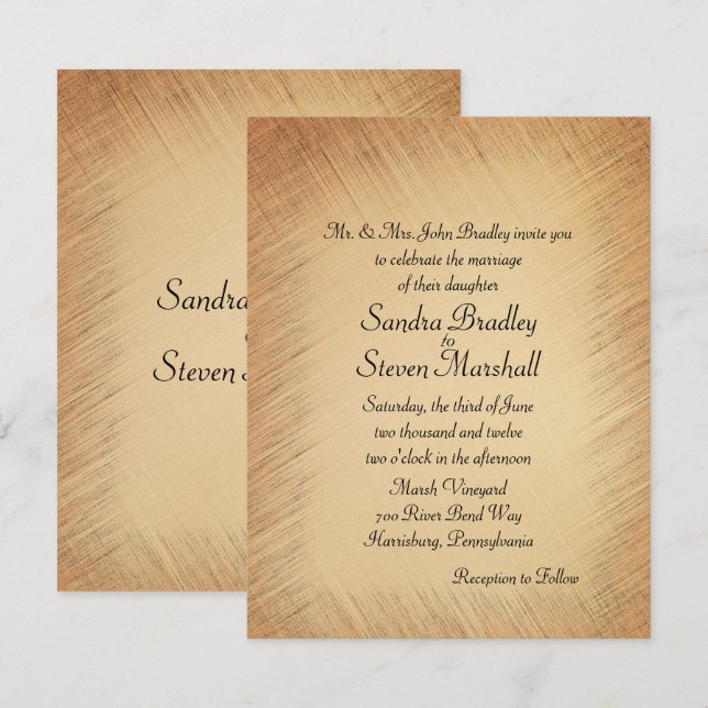 Convite Rustic Wedding (Frente/Verso)