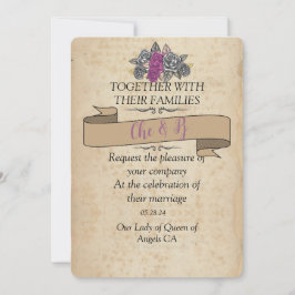 Convite Rustic Wedding Card