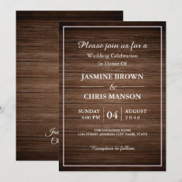 Convite Rustic Wedding Wood Rustic Weding Invitati