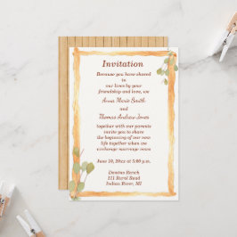 Convite Rustic Wood Wedation