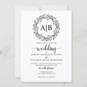 Convite Rustic Wreath Casamento