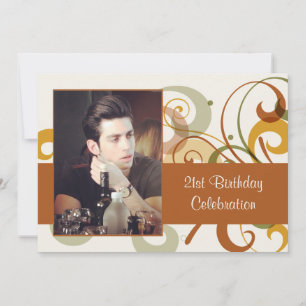 Convite rústico da foto dos redemoinhos