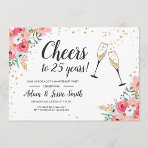 Convite Rústico de 25º Aniversário de Casamento Fl