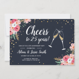 Convite Rústico de Aniversário de Casamento de 25 