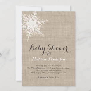 Convite rústico deslocado do chá de fraldas do