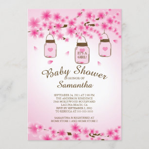 Convite rústico do chá de fraldas dos frascos de