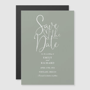 Convite Sage Green Wedding (Casamento Verde) Moderno Salva