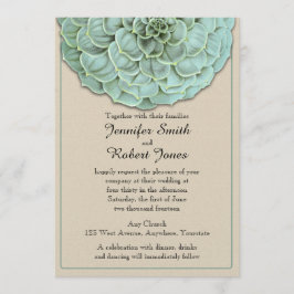 Convite Sage Succulent Wedding