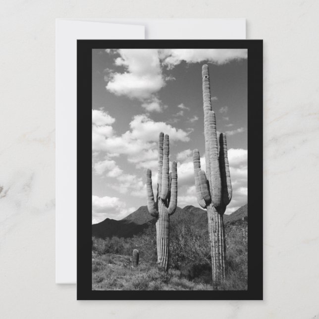 Convite Saguaro Sentinel (Deserto do AZ Sonoran) (Frente)