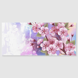 Convite Sakura rosa no fundo da pintura