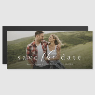 Convite Salvar a data com o script elegante foto horizonta