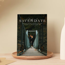 Convite Salvar a data com uma foto vertical elegante