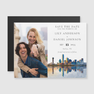 Convite Salvar a Data de Casamento com Foto de Dallas