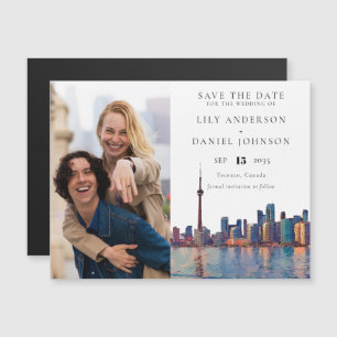 Convite Salvar a Data do Casamento com Foto de Toronto