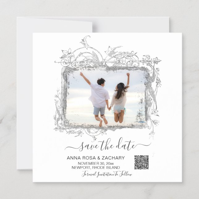 Convite *~* SALVAR DATA - Código QR Site AR6 Casamento (Frente)