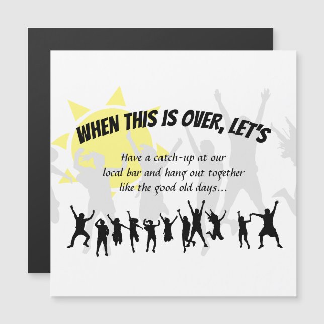 Convite Salvar data quando isso acabar com o VAMOS após o  (Frente/Verso)