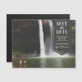 Convite Salve o ímã de fotos personalizado e giro
