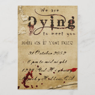 Convite sangrento do Dia das Bruxas