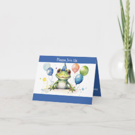 Convite Sapo de aniversário com balões