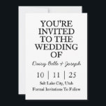 Convite Save The Date<br><div class="desc">Celebre o amor com nossos convites de casamento Save the Date elegantes e personalizáveis. Perfeitos para anunciar o seu dia especial, esses convites apresentam designs lindos e impressões de alta qualidade. Fácil de personalizar com os detalhes do seu casamento, eles são uma maneira elegante de garantir que seus convidados marquem...</div>