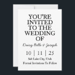 Convite Save The Date<br><div class="desc">Celebre o amor com nossos convites de casamento Save the Date elegantes e personalizáveis. Perfeitos para anunciar o seu dia especial, esses convites apresentam designs lindos e impressões de alta qualidade. Fáceis de personalizar com os detalhes do seu casamento, eles são uma maneira elegante de garantir que seus convidados marquem...</div>