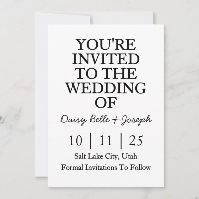 Convite Save The Date (Frente)