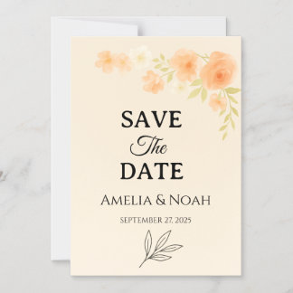 Convite Save The Date Card | Elegant Minimalist Design |