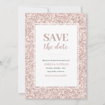 Convite Save the date Rosa Poeira
