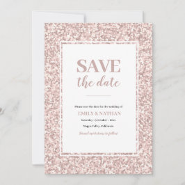 Convite Save the date Rosa Poeira