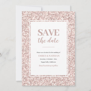 Convite Save the date Rosa Poeira