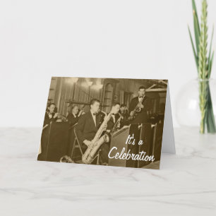 Convite Sax de Big Band Vintage