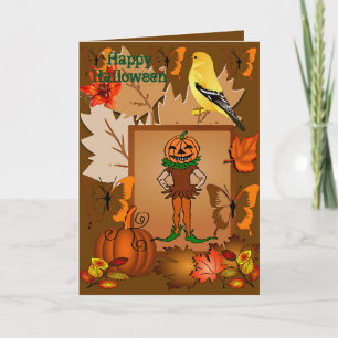 Convite Scary Jack O Lanterna Scarrow Halloween Card