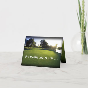 Convite Scenic Golf Outing Folded Card Invitations