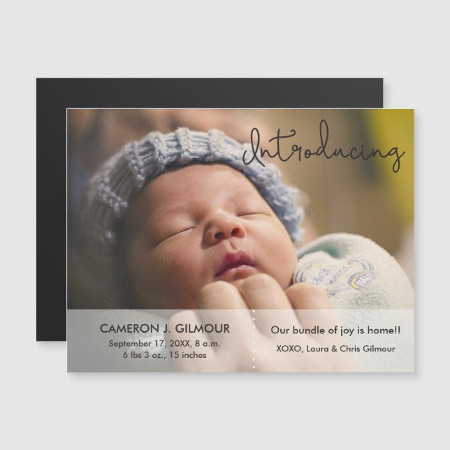 Convite Script de Introdução ao Anúncio do Nascimento do B (Frente/Verso)