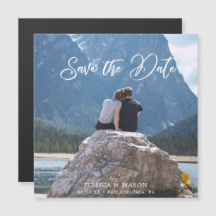 Convite Script Wedding Salve Os Magnets Por Data com Foto