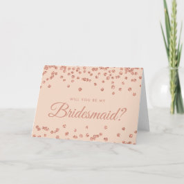 Convite Seja A Minha Cabeça De Rosa De Bridesmaid Dourada
