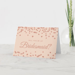 Convite Seja A Minha Cabeça De Rosa De Bridesmaid Dourada