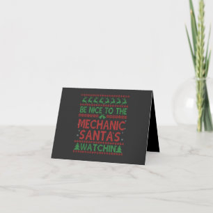 Convite Seja Legal com o Mecânico o Papai Noel Está Observ