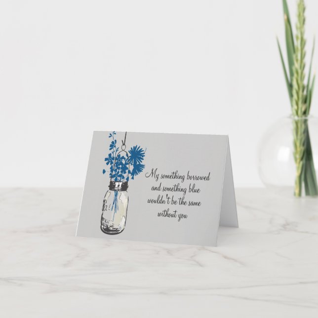 Convite Seja Minha Bridesmad - Mason Jar e Wildflower (Frente)