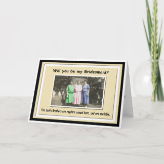 Convite Seja minha dama de Bridesmaid, com opções? - FUNNY