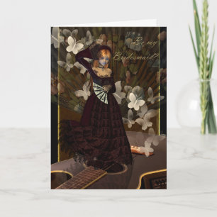 Convite Seja minha dançarina de ventilador do estilo espan