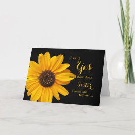 Convite Seja minha madrinha de casamento com Sis ou outro