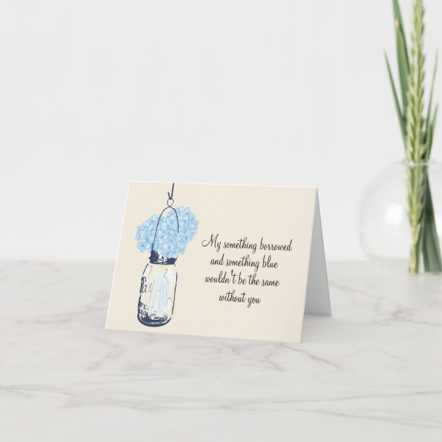 Convite Seja Minha Porta-Pontas - Flores Mason Jar Hydrang (Frente)